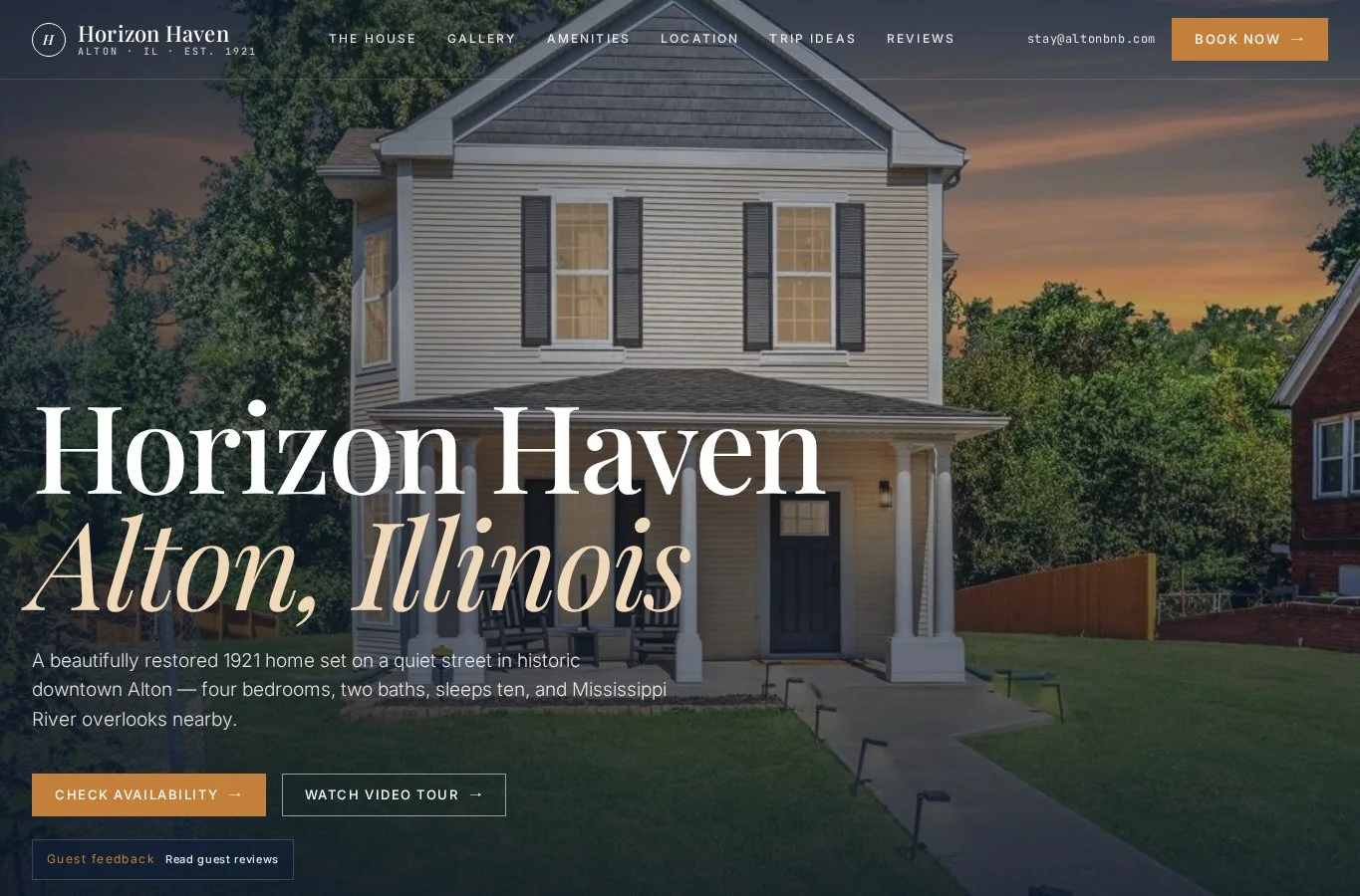 Horizon Haven direct booking website