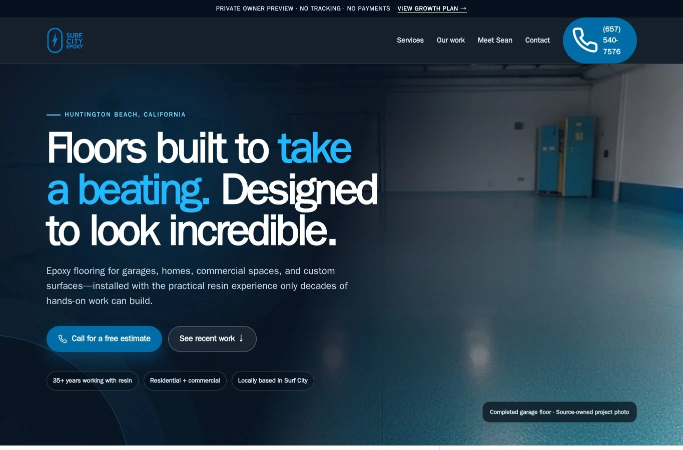 Surf City Epoxy web concept